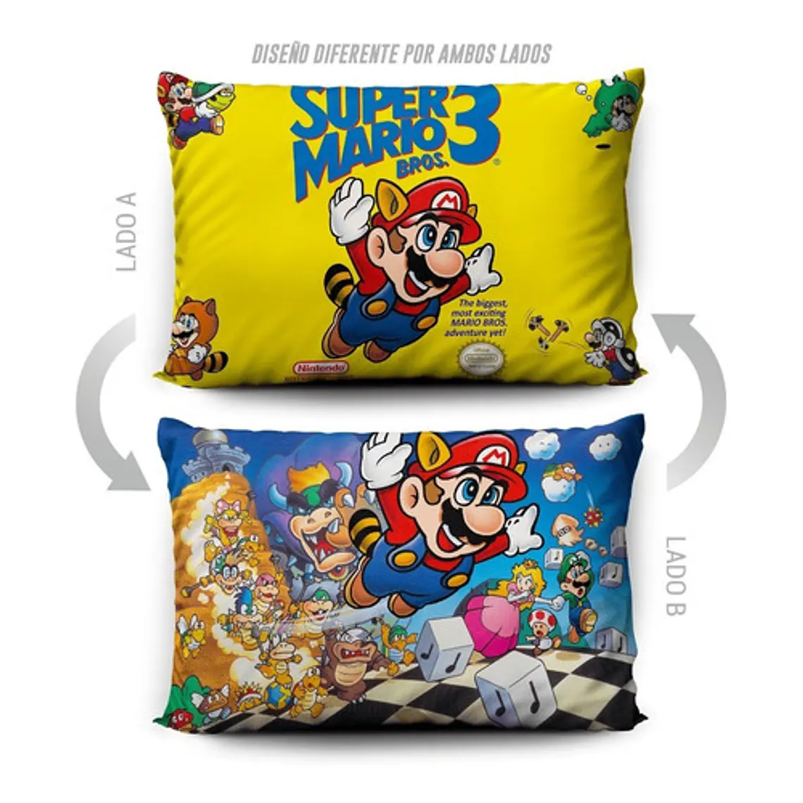 Funda De Almohada Super Mario Bros. 3 70x45cm Vudú Love 5