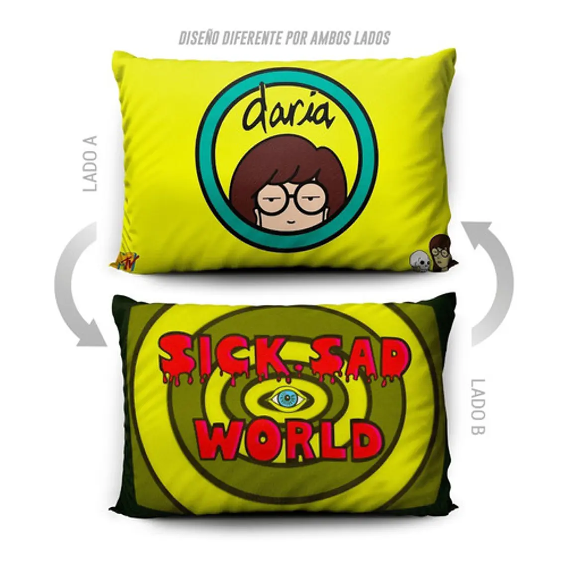 Funda De Almohada Daria 70x45cm Doble Estampado Vudú Love  5