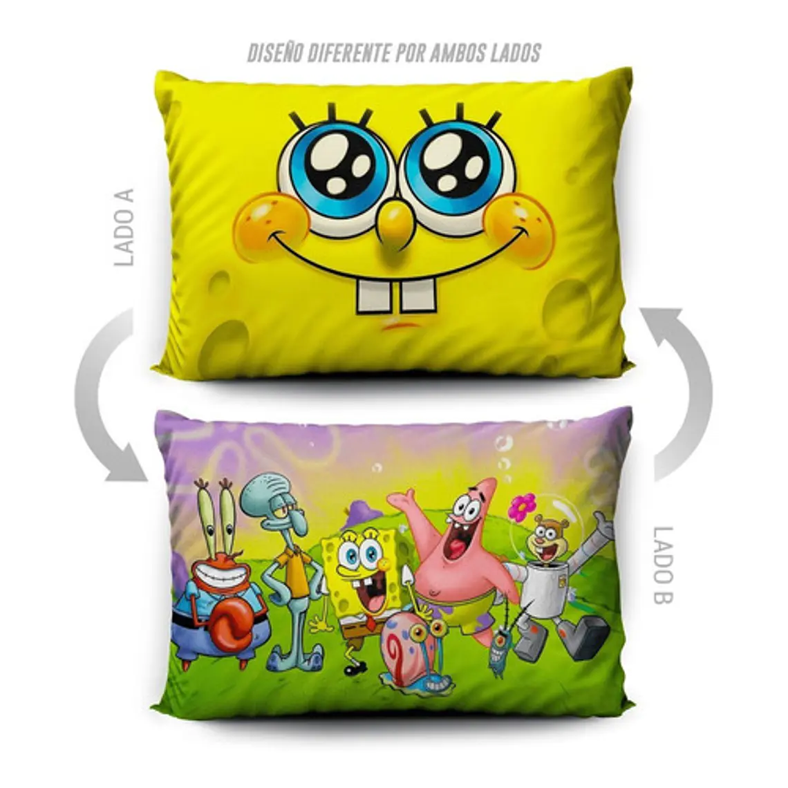 Funda De Almohada Bob Esponja 70x45cm Vudú Love  5