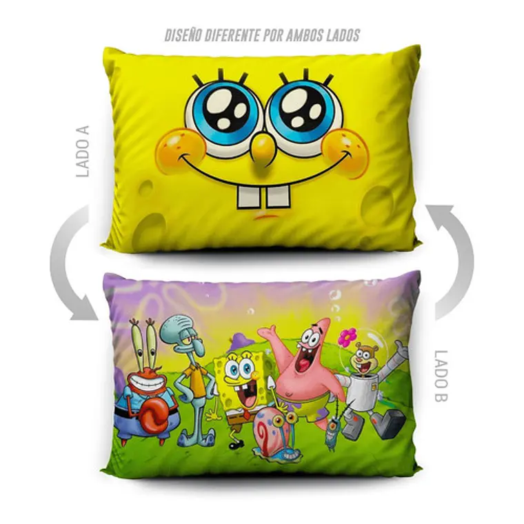 Funda De Almohada Bob Esponja 70x45cm Vudú Love  5