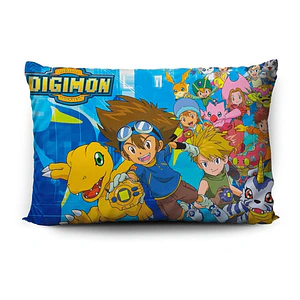 Funda De Almohada Digimon 70x45cm Doble Estampado Vudú Love