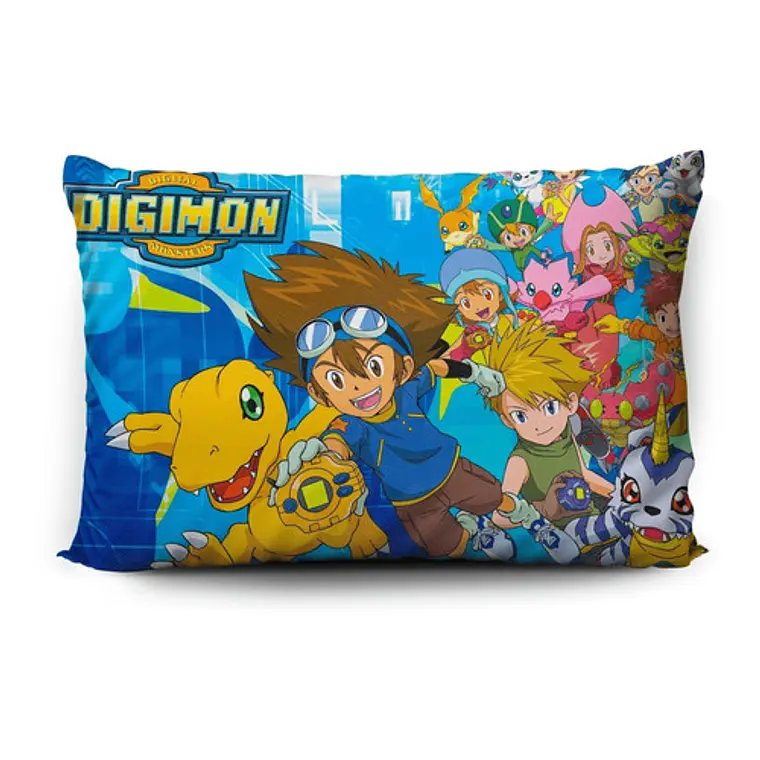 Funda De Almohada Digimon 70x45cm Doble Estampado Vudú Love 1