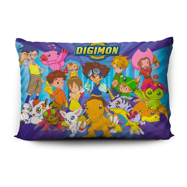 Funda De Almohada Digimon 70x45cm Doble Estampado Vudú Love 2