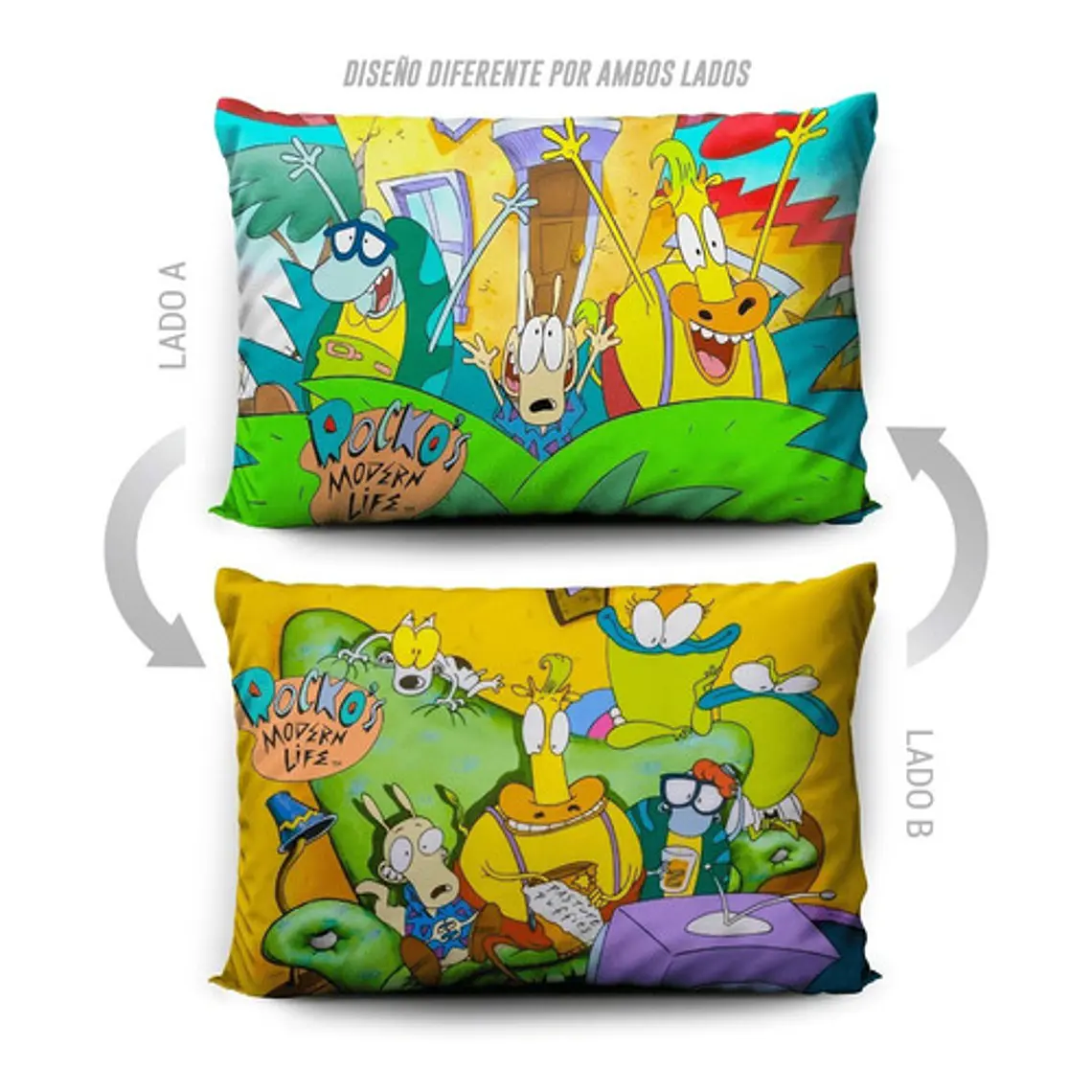 Funda De Almohada Rocko 70x45cm Doble Estampado Vudú Love  5