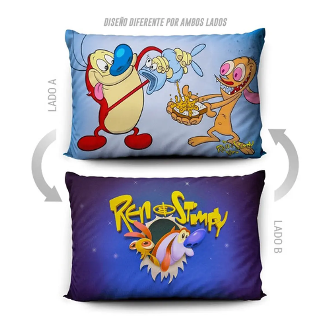 Funda De Almohada Ren & Stimpy 70x45cm Vudú Love  5
