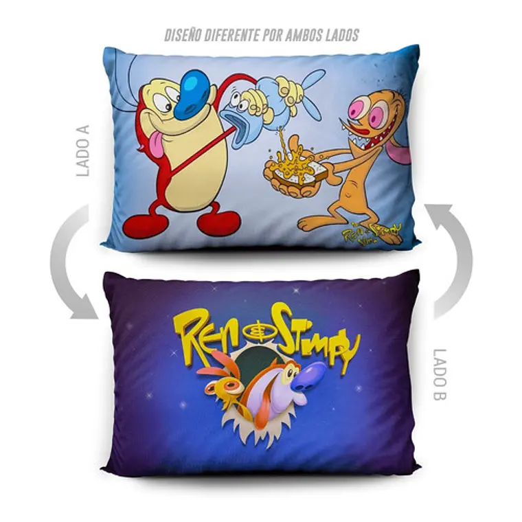 Funda De Almohada Ren & Stimpy 70x45cm Vudú Love  5