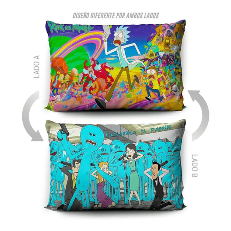 Funda De Almohada Rick & Morty 70x45cm Vudú Love  5