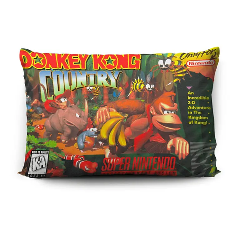 Funda De Almohada Donkey Kong Country 70x45cm Vudú Love 1