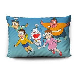 Funda De Almohada Doraemon 70x45cm Doble Estampado Vudú Love