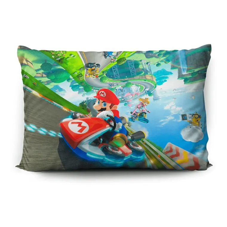 Funda De Almohada Super Mario Kart 70x45cm Vudú Love  2
