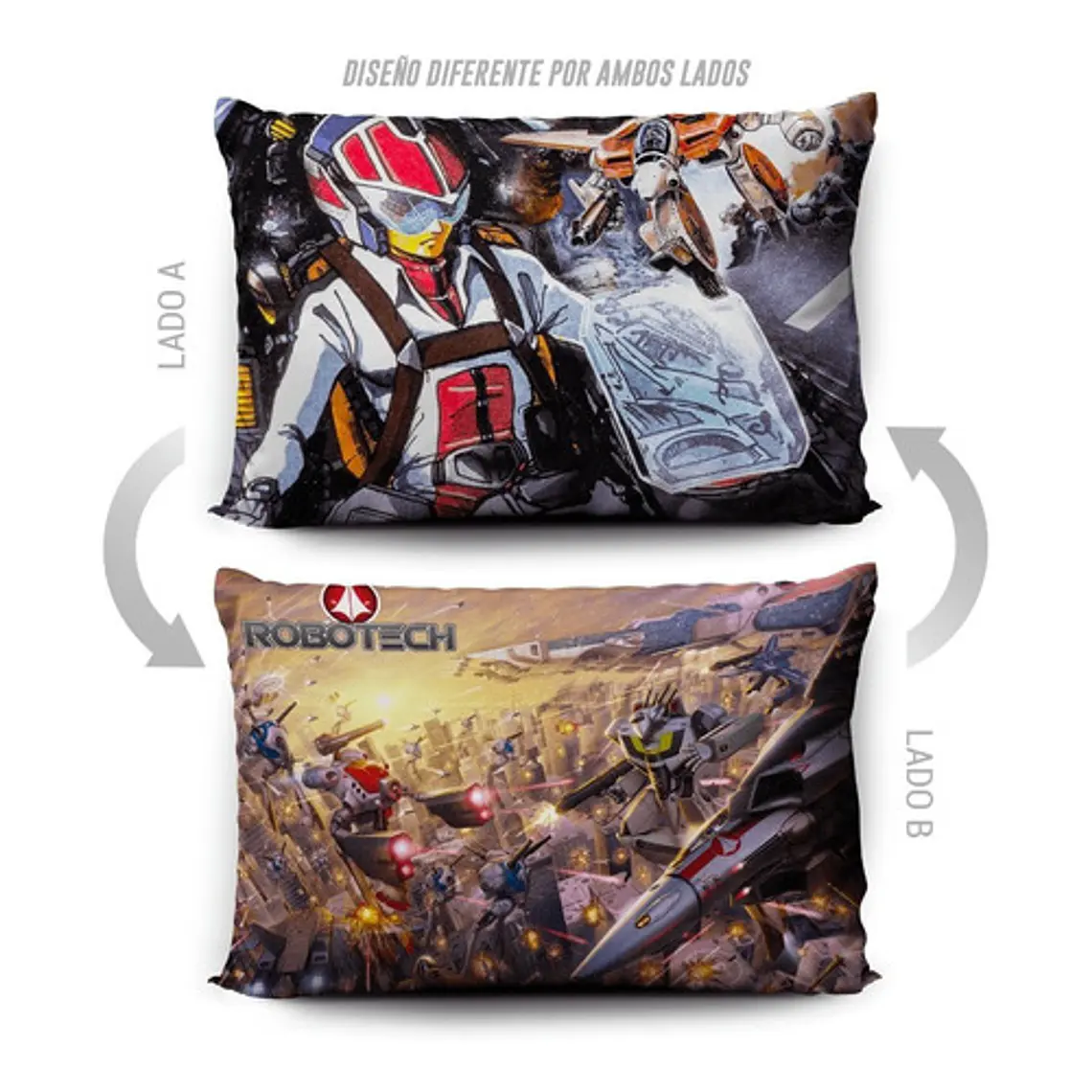 Funda De Almohada Robotech 70x45cm Vudú Love  5