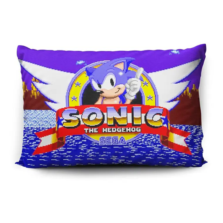Funda De Almohada Sonic Sega Y Sonic Boom 70x45cm Vudú Love  1