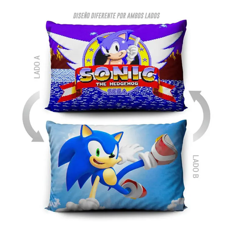 Funda De Almohada Sonic Sega Y Sonic Boom 70x45cm Vudú Love  5