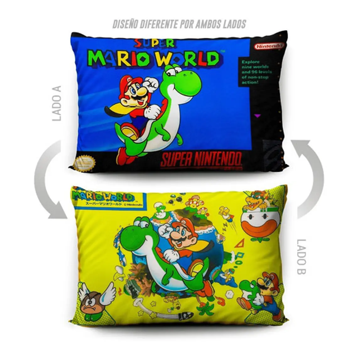 Funda De Almohada Super Mario World 70x45cm Vudú Love 5