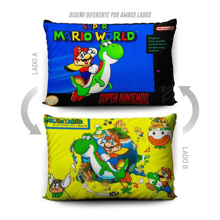 Funda De Almohada Super Mario World 70x45cm Vudú Love 5