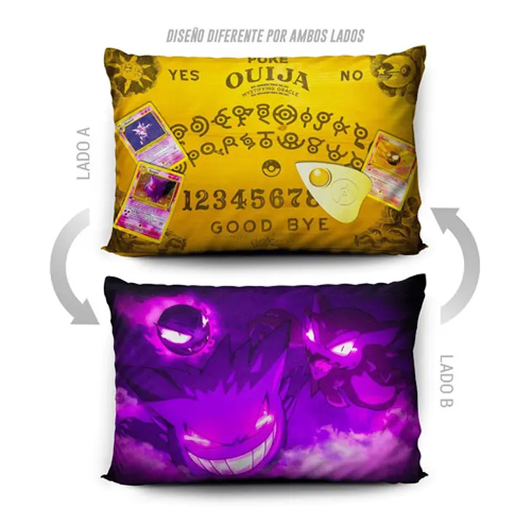 Funda De Almohada Pokémon Poke Ouija 70x45cm Vudú Love  5