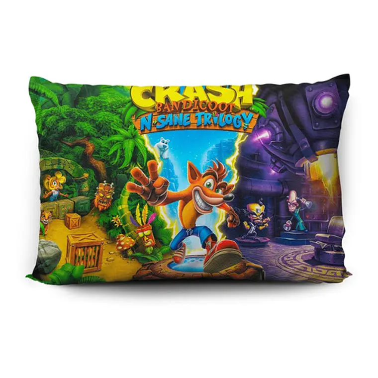 Funda De Almohada Crash Bandicoot 70x45cm Vudú Love  1