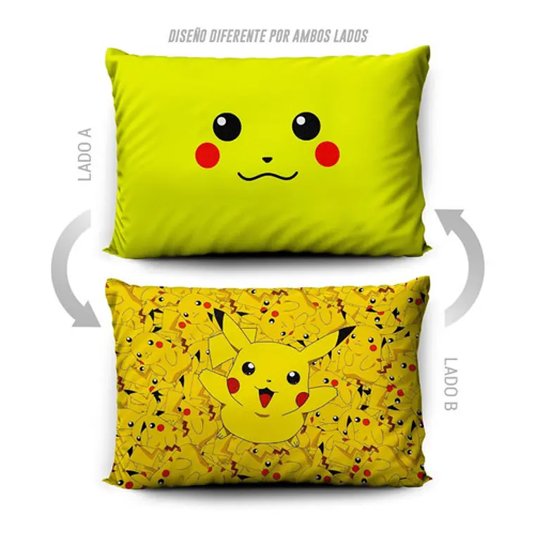 Funda De Almohada Pikachu Pokémon 70x45cm Vudú Love  5