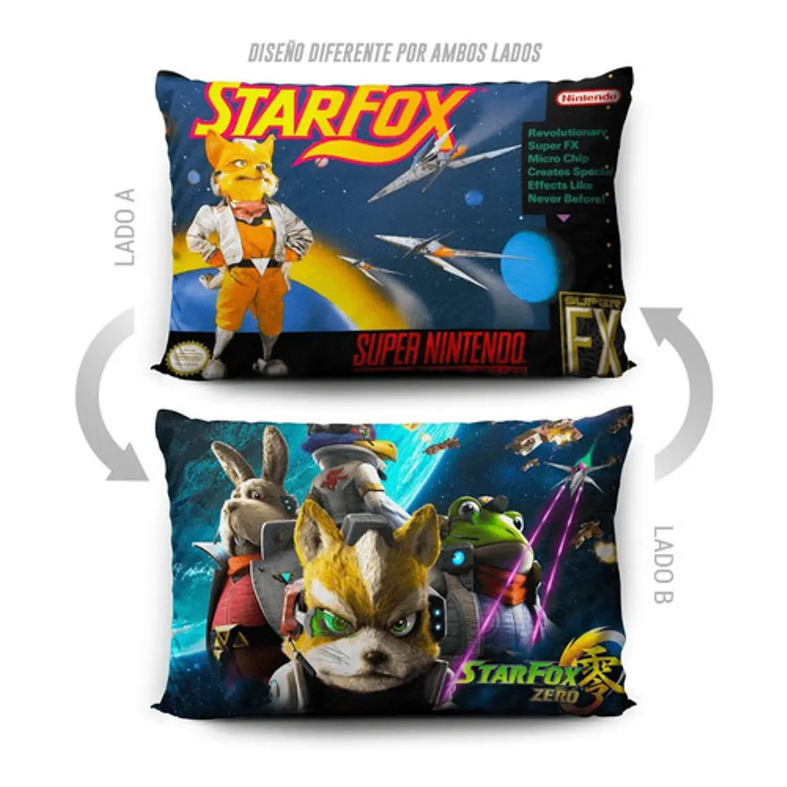 Funda De Almohada Starfox 70x45cm Doble Estampado Vudú Love 5