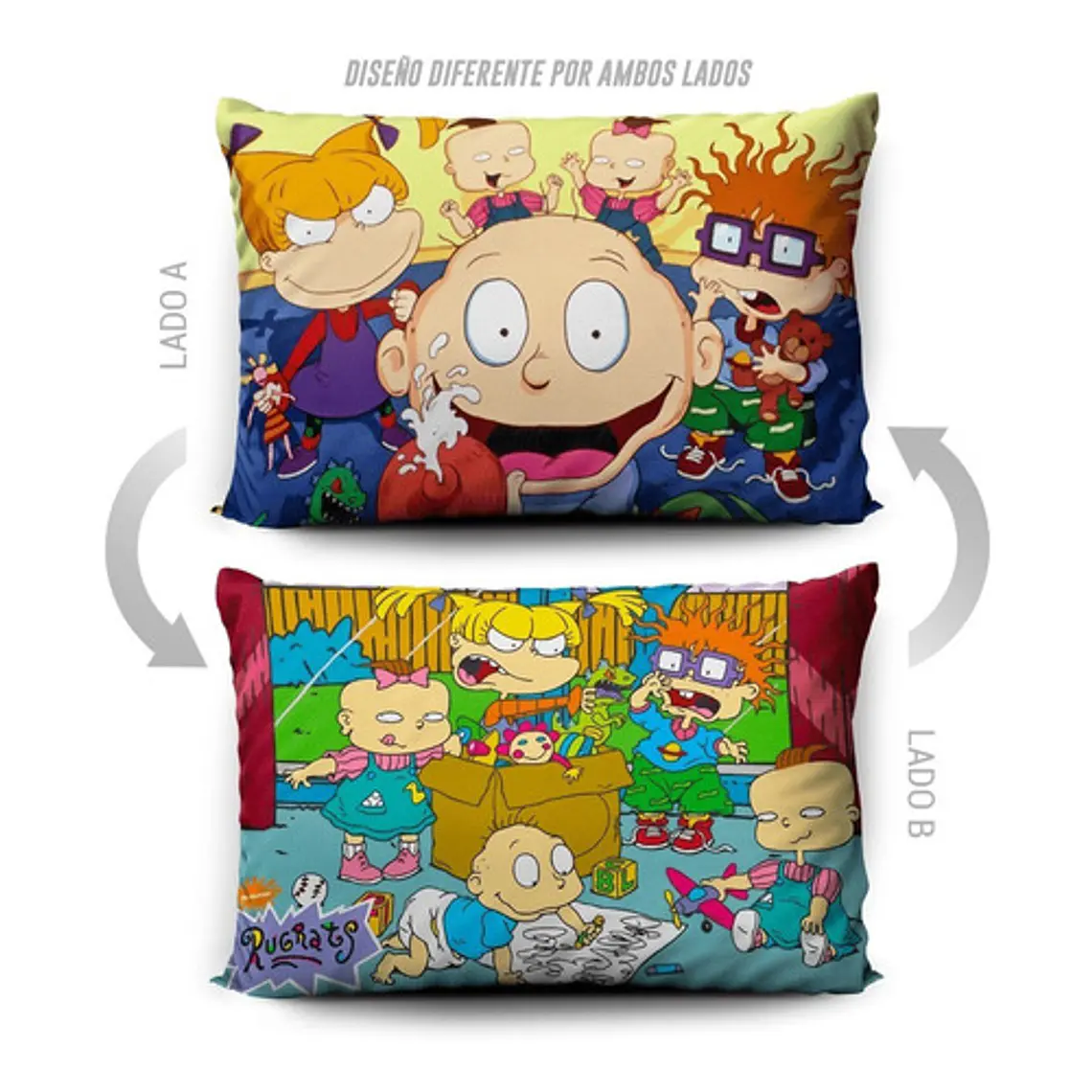 Funda De Almohada Rugrats 70x45cm Doble Estampado Vudú Love  5