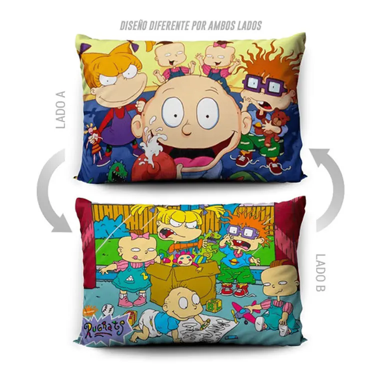 Funda De Almohada Rugrats 70x45cm Doble Estampado Vudú Love  5