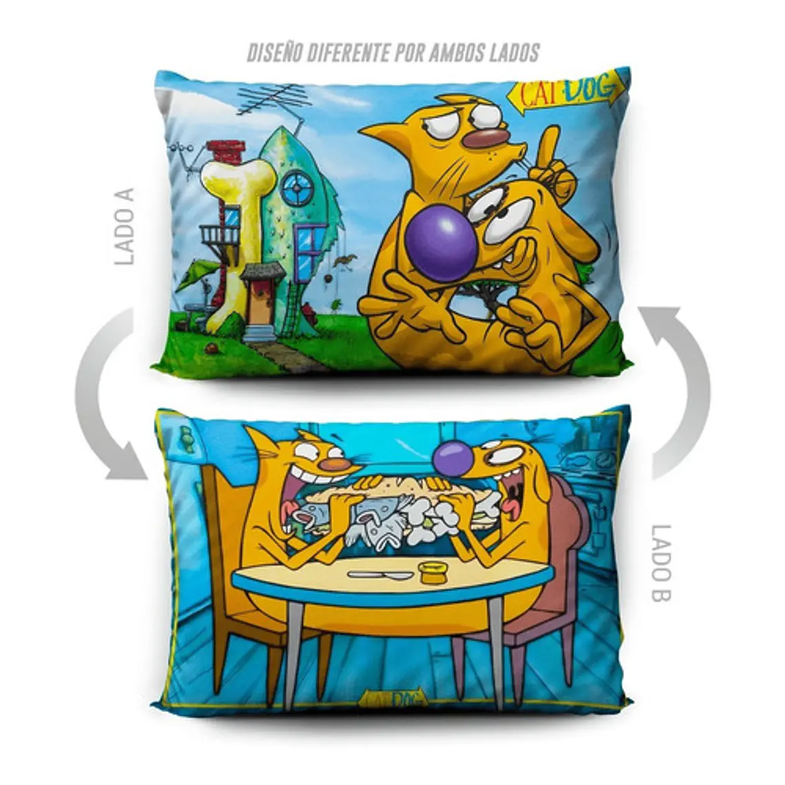 Funda De Almohada Catdog 70x45cm Vudú Love  5