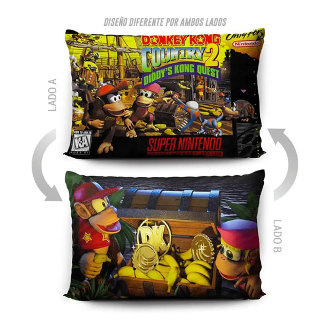 Funda Donkey Kong 2: Diddy's Kong Quest 70x45cm Vudú Love  5