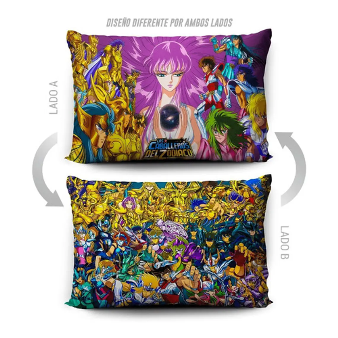 Funda De Almohada Caballeros Del Zodiaco 70x45cm Vudú Love 5