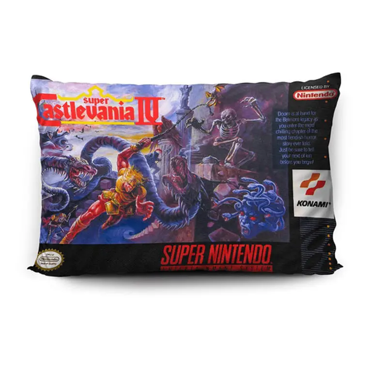 Funda De Almohada Super Castlevania Iv 70x45cm Vudú Love  1