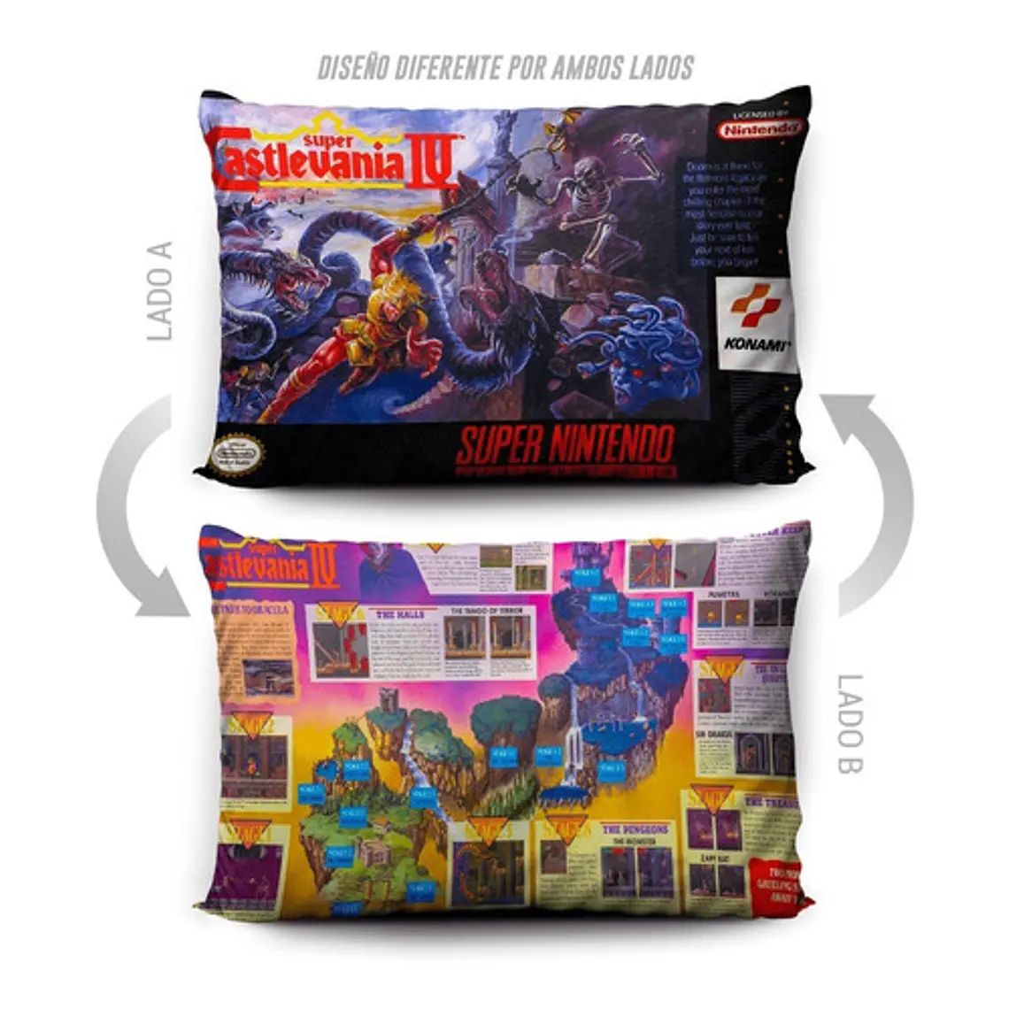 Funda De Almohada Super Castlevania Iv 70x45cm Vudú Love  5