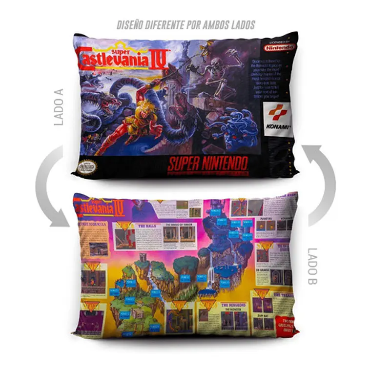 Funda De Almohada Super Castlevania Iv 70x45cm Vudú Love  5