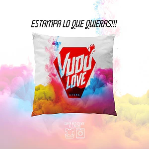 Cojín 1 Lado Personalizado Con Relleno 45x45 Cm Vudú Love