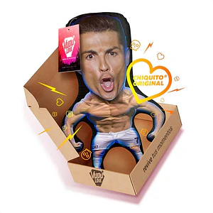 Cojín Cristiano Ronaldo “El Bicho Chiquito” 40x30cm Vudú Love