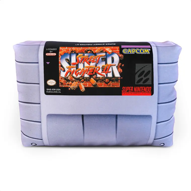Cojín Snes Super Street Fighter 2 30x20cm Vudú Love 1