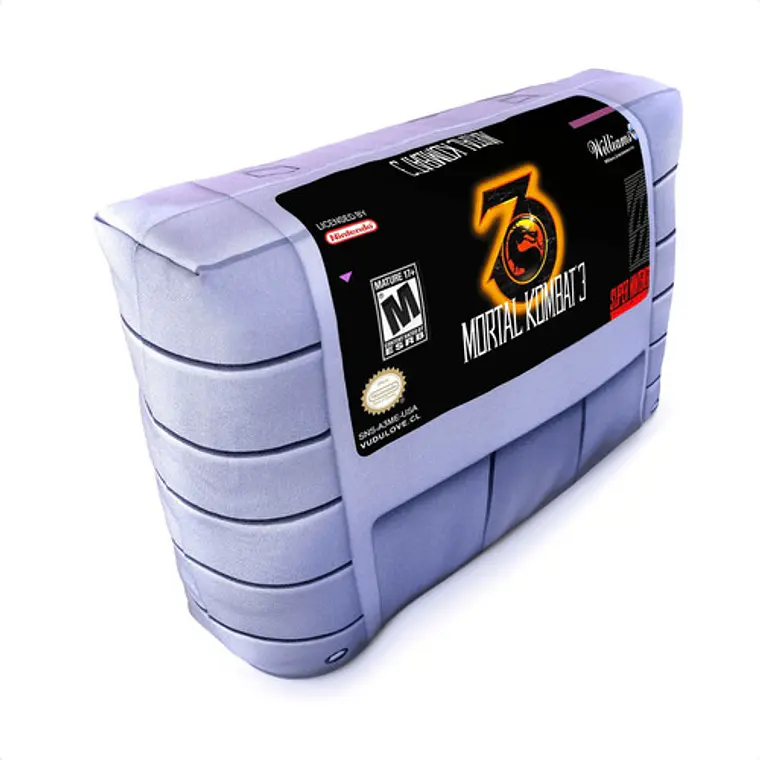 Cojín Snes Mortal Kombat 3 30x20cm Vudú Love 2