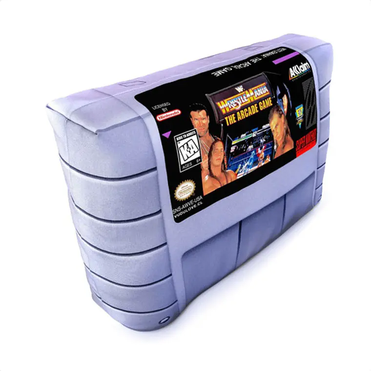 Cojín Snes Wrestlemania The Arcade Game 30x20cm Vudú Love 2