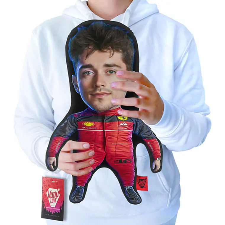 Cojín Charles Leclerc “El Leclerc Chiquito” F1 40cm Vudú Love 1