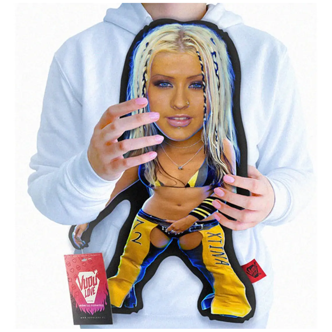 Cojín Cristina Aguilera “La Xtina Chiquita” 40cm Vudú Love 1