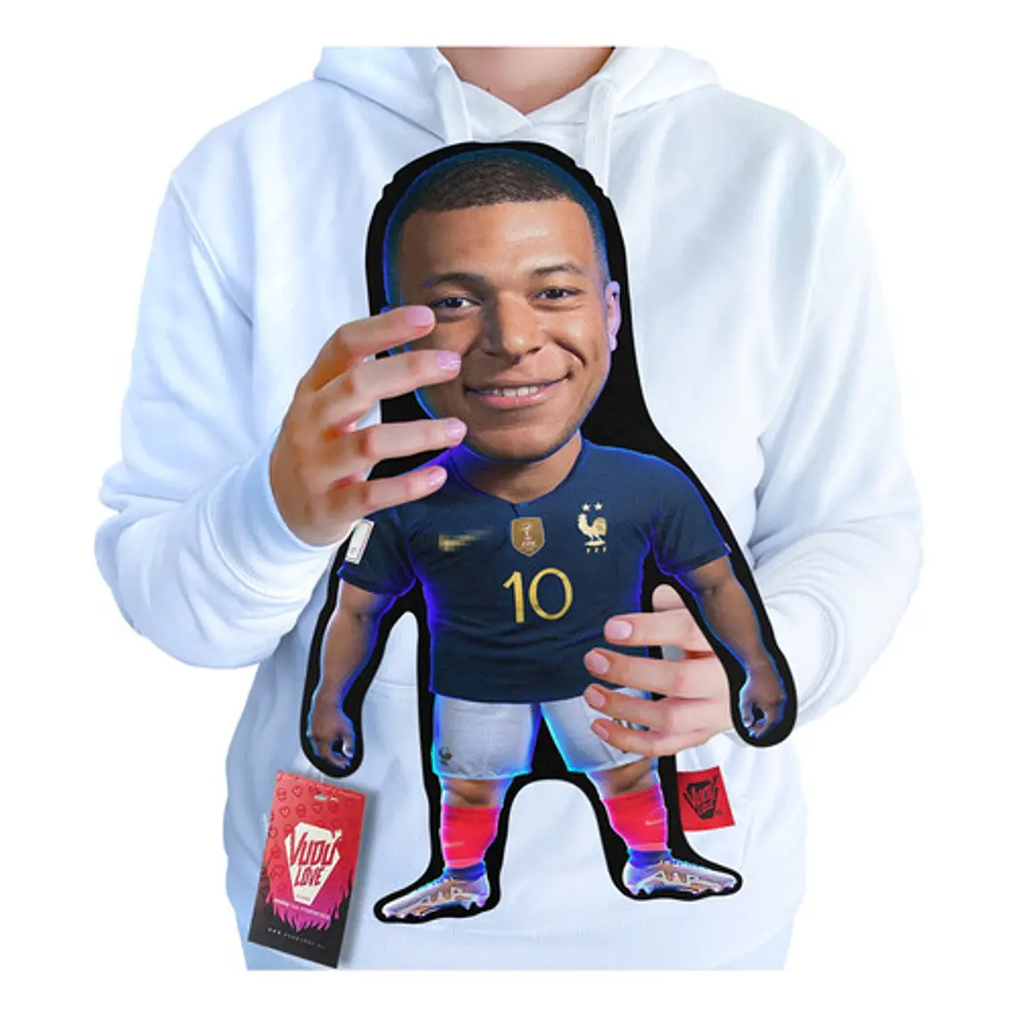 Cojín Kylian Mbappé “El Embapé Chiquito” 40cm Vudú Love 1