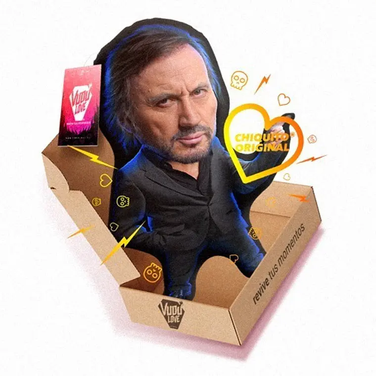 Cojín Carlos Pinto “El Mea Culpa Chiquito” 40cm Vudú Love 1