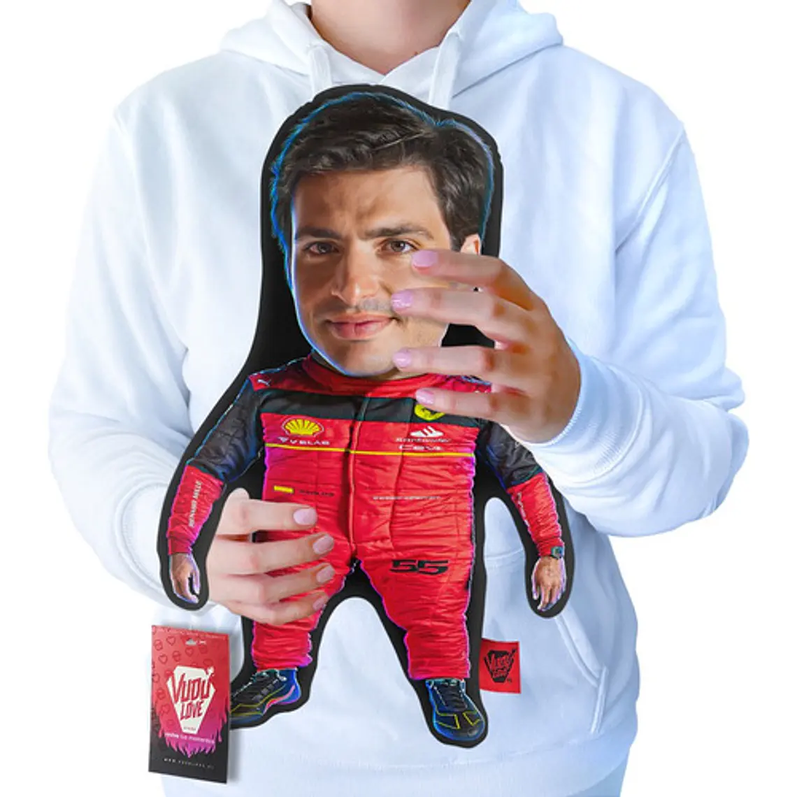 Cojín Carlos Sainz Jr. “El Sainz Chiquito” F1 40cm Vudú Love 1