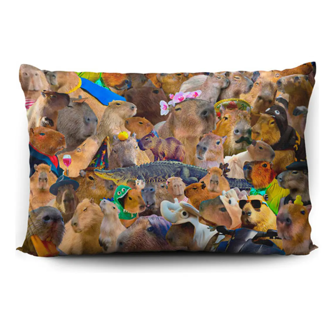Funda De Almohada Carpincho Capibara Meme 70x45cm Vudú Love 1