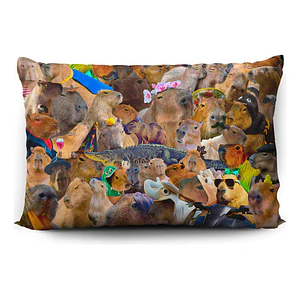 Funda De Almohada Carpincho Capibara Meme 70x45cm Vudú Love