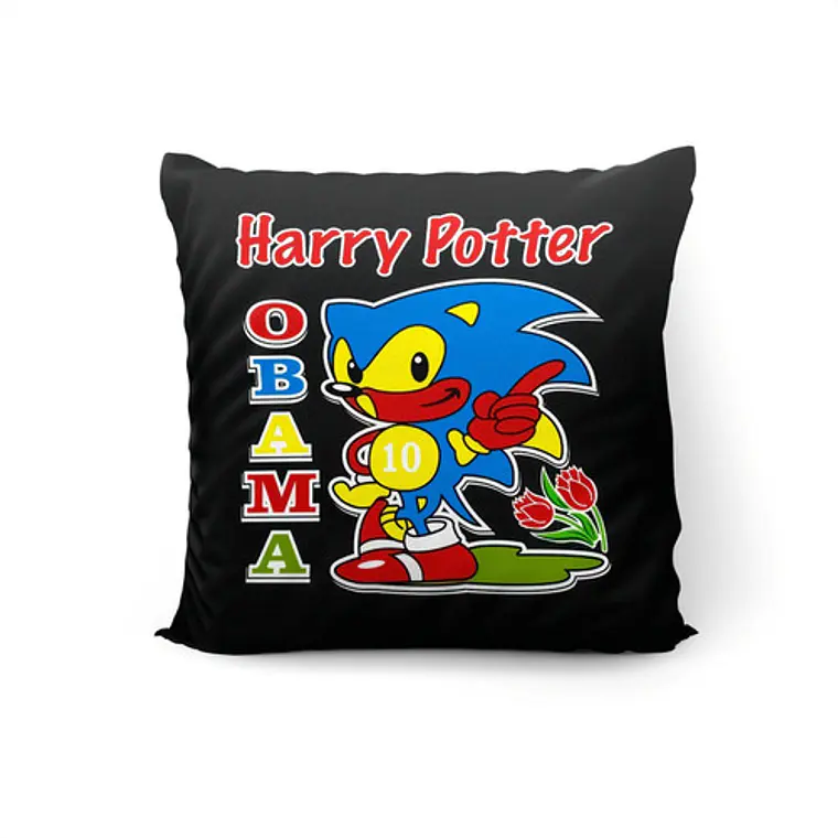 Cojín Sonic Obama Harry Potter Meme 45x45cm Vudú Love  1
