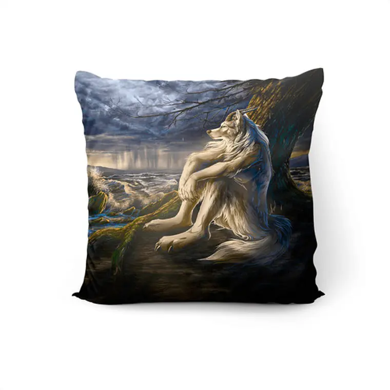 Cojín Lobo Meme 45x45cm Vudú Love  1