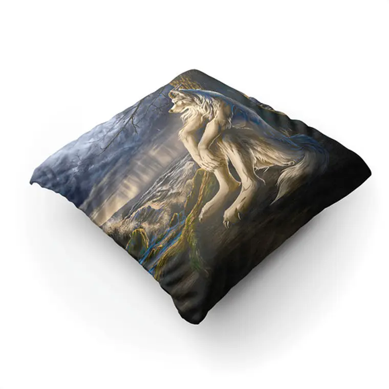 Cojín Lobo Meme 45x45cm Vudú Love  2