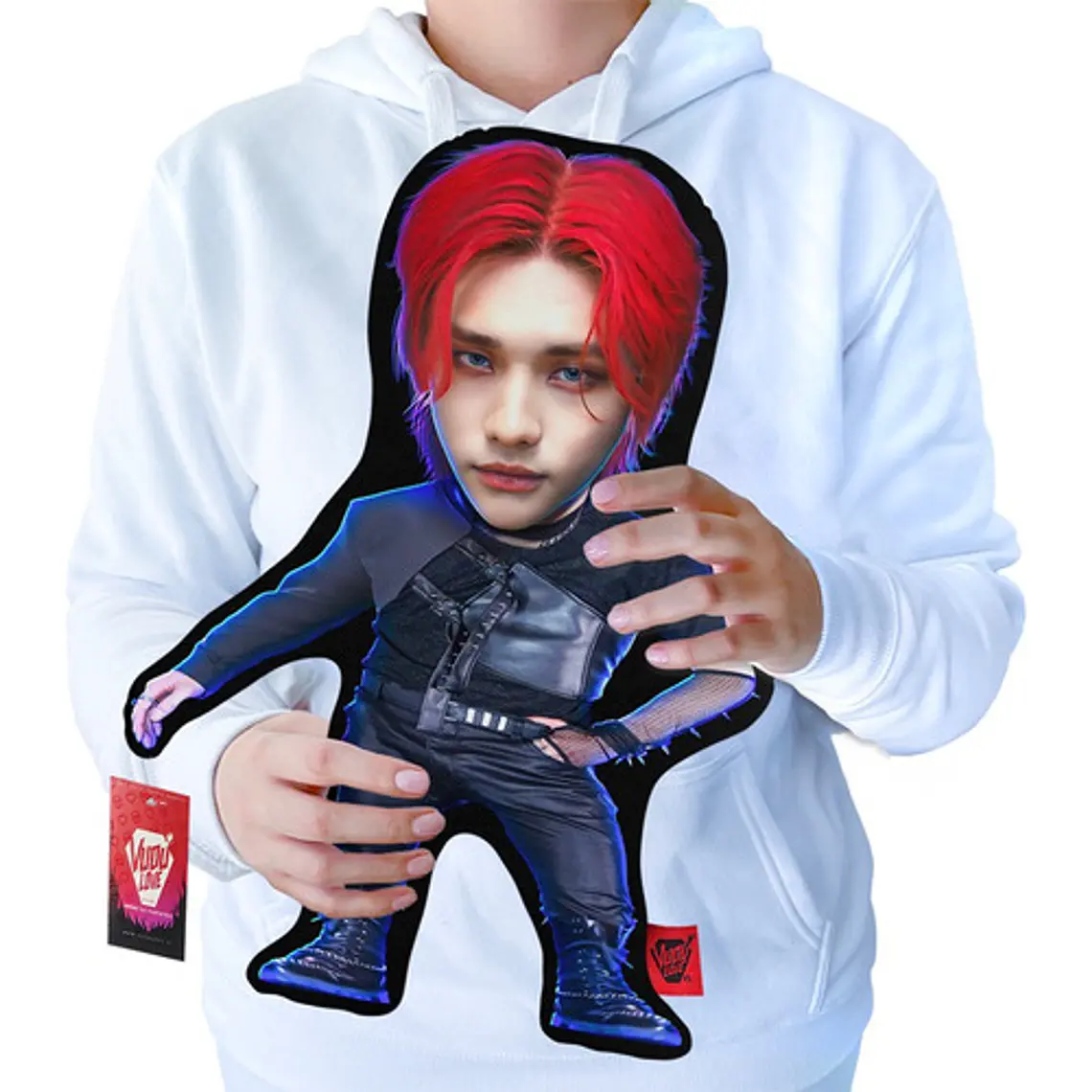 Cojín Hyunjin Stray Kids K-pop “El Hyunjin Chiquito” 40cm Vudú Love 1