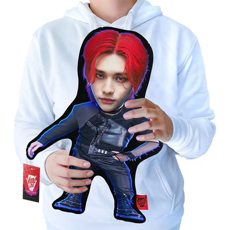 Cojín Hyunjin Stray Kids K-pop “El Hyunjin Chiquito” 40cm Vudú Love 1