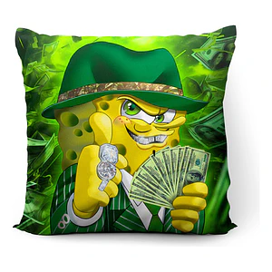 Cojín Bob Esponja Mafioso Meme Cursed 45x45cm Vudú Love