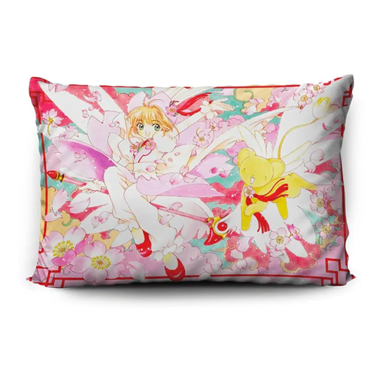 Funda De Almohada Sakura Card Captor 70x45cm Vudú Love 2